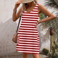 thumbnail image 3 of LYXSSBYX Sundresses for Women Women's Casual With Pockets Summer Boho Beach Dress T-Shirts Dress V Neck Loose Tank Dresses, 3 of 4