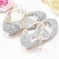 thumbnail image 7 of hoksml Girls Glitter Princess Heels with Star Ankle Strap, Sparkly Low Heel Dress Shoes for Wedding Party Pageant and Holiday Wear, 7 of 7