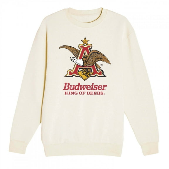 Budweiser King of Beers Eagle Logo Crewneck Sweatshirt-Large