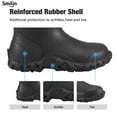 thumbnail image 4 of SMILIN Waterproof Rain Boots for Men, Mid Height Rubber Mud Boots for Outdoor Garden, Gray, Size 14, 4 of 8