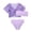 Purple, variant on Gerichy Toddler Girl Swimsuit,Girls Bathing Suit Summer Toddler Girls Sleeveless Rainbow Prints Ruffles 1 Piece Swimwear Beach Onesie Swimsuit Bikini