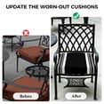 thumbnail image 5 of Outdoor Patio Cushion Covers 4 Pack Black Striped Patio Chair Cushion Covers with Ties and Zipper Classic Farmhouse Stripes Waterproof Outdoor Seat Cushion Covers for Patio Furniture 22"x22", 5 of 8