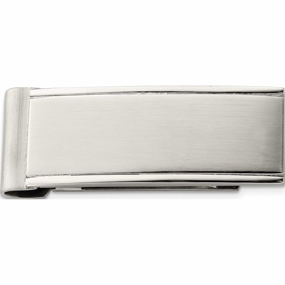 Stainless Steel Brushed And Polished Money Clip (44 X 18) Made In China -Jewelry By Sweet Pea