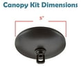 thumbnail image 4 of Aspen Creative 21511-12 Contemporary Chandelier Fixture Canopy Kit, 5" Diameter with Collar Loop, 1" Center Hole, Oil Rubbed Bronze, 2 Sets/Pack, 4 of 6