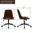 thumbnail image 2 of Duhome Office Desk Chair Faux Leather Swivel Desk Chair for Computer Adjustable Task Chair, Dark Brown, 2 of 8