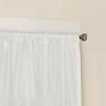 thumbnail image 2 of Red Label 63 in. Color Block Faux Silk Drapery Pocket Curtain Panel, Grey and White, 2 of 3