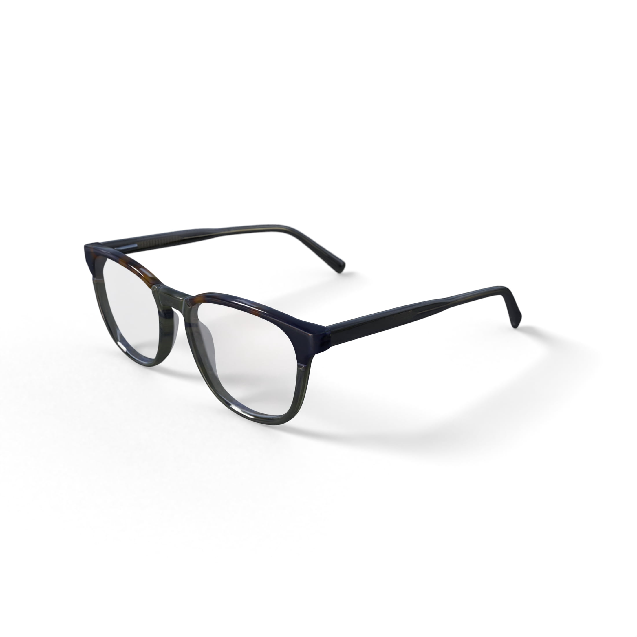 Bio Eyes Men's Ashton Square Prescription Eyeglasses with Case, Green Tortoise