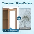 thumbnail image 5 of Display Cabinet-71 Inches 4 Adjustable Shelves Curio Cabinets with Locking Glass Doors Display Case for Collectibles, Cosmetics, Hydroponics, Books (Wood Color,Assemble Required), 5 of 14