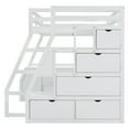 thumbnail image 4 of Full Size Loft Bed with 7 Drawers 2 Shelves and Desk - Espresso, 4 of 8