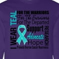 thumbnail image 4 of Inktastic Ovarian Cancer I Wear Teal Ribbon Tribute Long Sleeve T-Shirt, 4 of 5