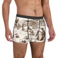 thumbnail image 4 of Cauagu Western Desert Cowboys3 Print Boxer Briefs for Men,Comfortable Breathable Men's Underwear Moisture Wicking Underpants -Small, 4 of 8