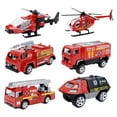 thumbnail image 1 of Vogacara Coche vehículo modelo helicópteros edificio educativo juguete para estante decoración estilo B Juguetes control de fuego 6 piezas, 1 of 1