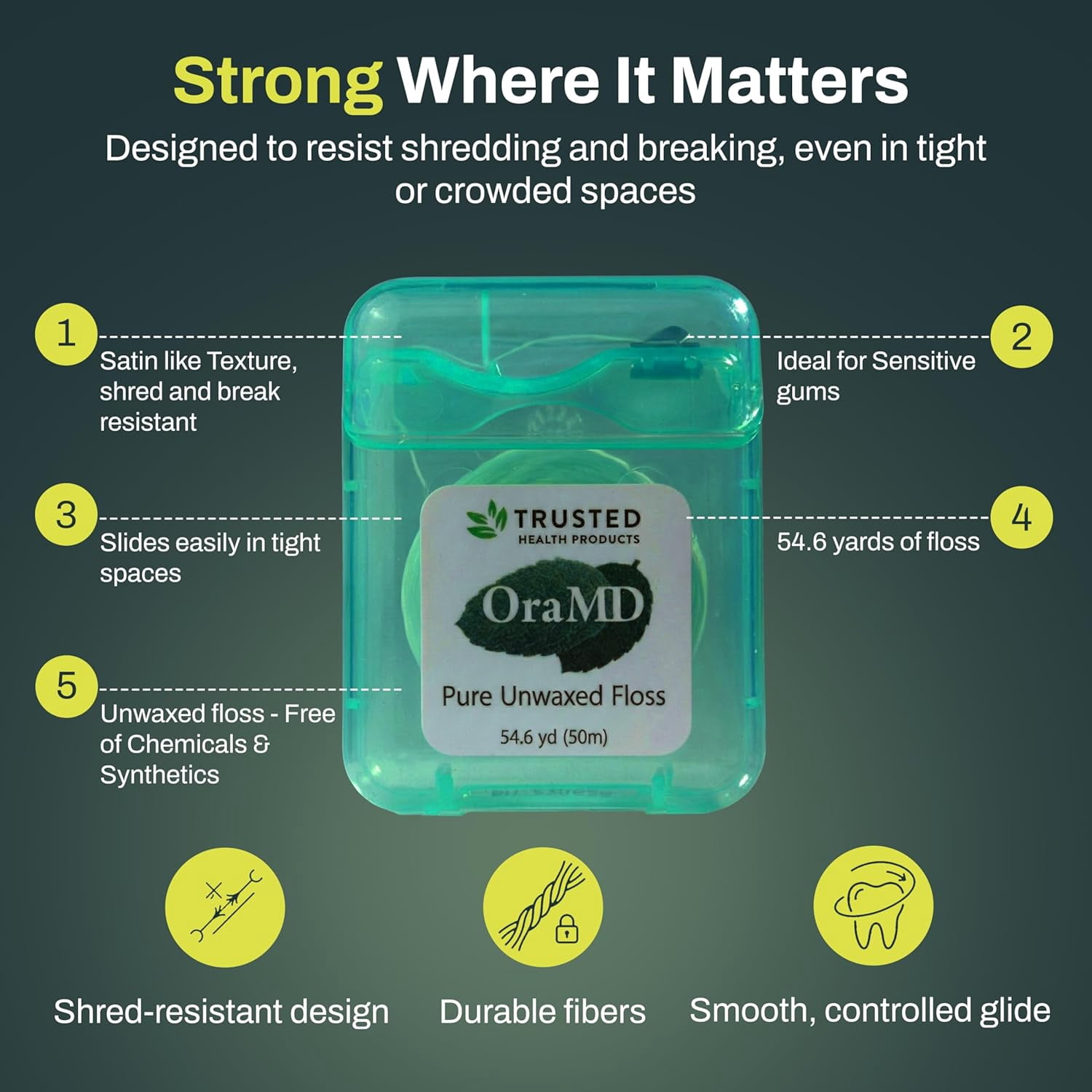 OraMD Pure Unwaxed Dental Floss