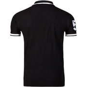 Guinness Mens 59 Stripe Collar Black Polo Shirt 100% Cotton