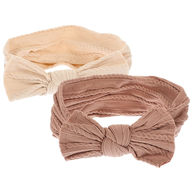 BESTYASH 2Ud Baby Bow Headband En Nylon Con Para De Cabello Color Variado