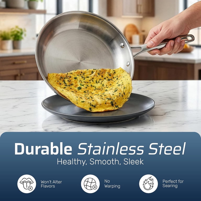Gotham Steel 10-Piece Cookware Set, Stainless Steel photo 5