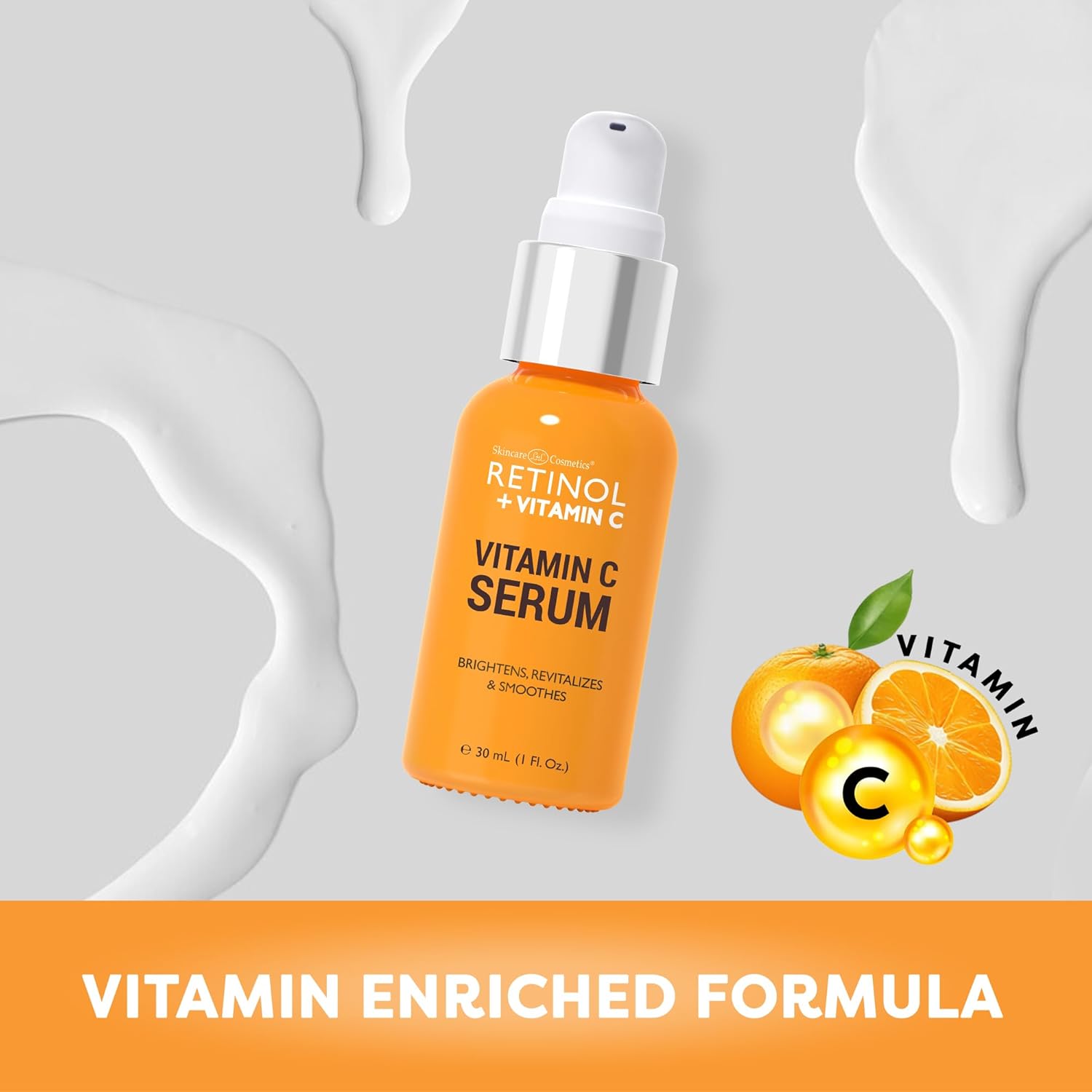 LIVAURA Retinol + Vitamin C Face Serum - Anti Aging Facial Serum, Evens Skin Tone, Diminishes Fine Lines and Wrinkles, Sun Damage & Dark Spots, Restores Radiance, Locks In Moisture - 1 FL. Oz