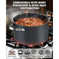 thumbnail image 3 of -Quart Stock Pot with Glass Lid, Hard Anodized Nonstick Dutch Oven, Black, 3 of 5