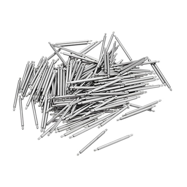 Unique Bargains 18mm Watch Band Pin 1.3mm Dia Stainless Steel Single Flanged End Spring Bar Pins 200 Pack