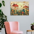 thumbnail image 3 of Chilfamy Mushroom Butterflies Fantasy Art Canvas Wall Art for Home Decor Ready To Hang Room Art 16x12in, 3 of 6