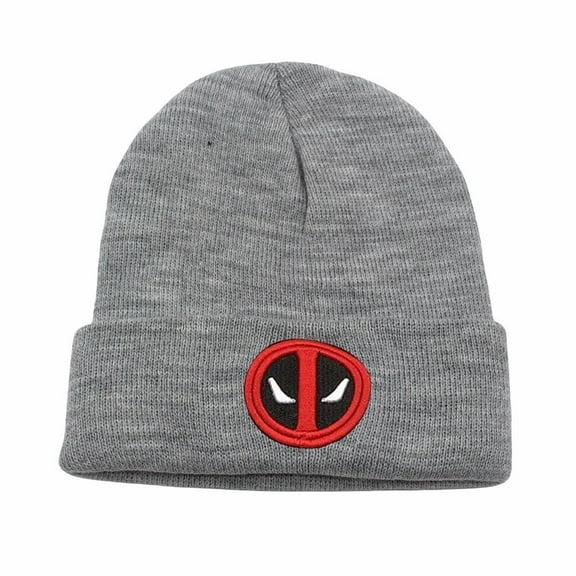 Merc with a Mouth And Wolverine Anime Catoon Knitting Hat - Fleece-Lined Acrylic Beanie, Cute Kawaii Embroidery Trapper Cap for Women Men Unisex