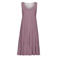 thumbnail image 3 of UPPADA Summer Dresses for Women 2024 Sleeveless Dress Solid Gradient Jumpers Swing A Line Sundress Boho Vacation Sundresses, 3 of 6