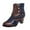 Brown, variant on Fesfesfes Faux-Leather Boots for Women Casual Shoes Ethnic Boots for Young Ladies Mid Heel Boots Casual Synthetic Boots Short Boots 6.5(38)