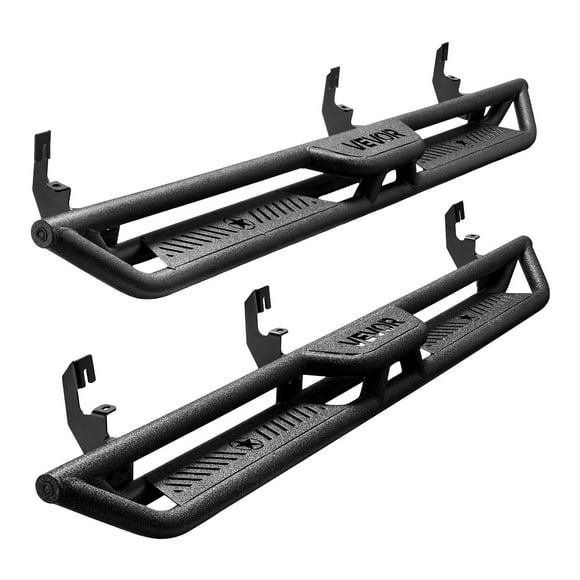VEVOR Running Boards, 6 Inches Side Steps Compatible with 2015-2025 Chevy Colorado/GMC Canyon Crew Cab, Black Carbon Steel Nerf Bars, 550 lbs Load Capacity