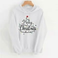 thumbnail image 2 of Atogsazn Christmas Sweatshirts for Women Casual Letter Print Long Sleeve Pullover Sweatshirt Fall Loose Fit Hoodie 03-White XXXL Fashion, 2 of 6