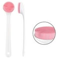 thumbnail image 5 of 14.6x3.2In Gentle Back Scrubber,Pink Back Exfoliator Brush for Shower,Silicone Shower Brush Scrubber with Soft Bristles for Body Men and Women, 5 of 6