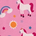 thumbnail image 4 of Pijama Leveret para niña y muñeca, algodón, unicornio, arcoíris, 4 of 6