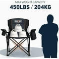 thumbnail image 3 of Oversized Folding Camping Chair - 450lbs Support with Padded Cushion Cooler Pockets - Heavy Duty Collapsible Chairs for Sports Garden Beach Fishing, 3 of 8