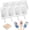 2 Pc Large, variant on 2 Pack Mini Popsicle Silicone Molds, 4 Cavities Oval Ice Pop Molds with 50 Wooden Sticks for Homemade Ice Cream, Cakesicles, Cake Pop (White)