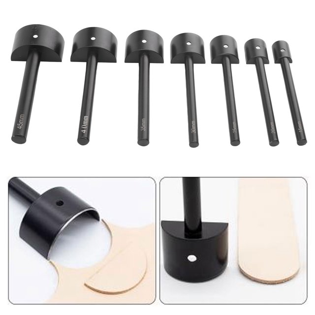 Half-Round Punch, Not Easy To Block Crafting Strap Belt Punch Tool Steel With Non-slip Handle For Home For Leather Goods For Leather For Hand-made Bags