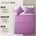 thumbnail image 3 of IR Imperial Rooms 3Pc-Embossed Bedspread Microfiber Floral Vintage Quilt Set Lightweight Full/Queen Purple, 3 of 9