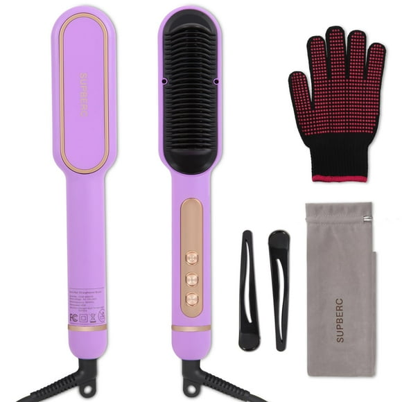 Cepillo alisador de pelo SUPBERC Negative Ionic 9 Temp