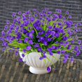 thumbnail image 3 of Flores artificiales TURNMEON para exteriores, 20 paquetes, color morado, 3 of 7