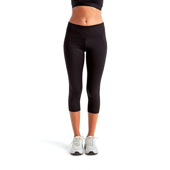 TriDri TD533 Women's Three-Quarter Performance Leggings-Black-XL
