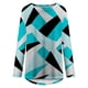 thumbnail image 4 of ICHUANYI Liquidación Mujeres Moda Casual Socket Geometría Impreso Manga Larga Cuello Redondo Tops ICHUANYI WER202308250254, 4 of 5