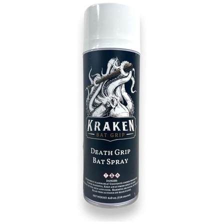 Kraken Death Grip Bat Spray for Baseball Bats and Other Sports Equipment