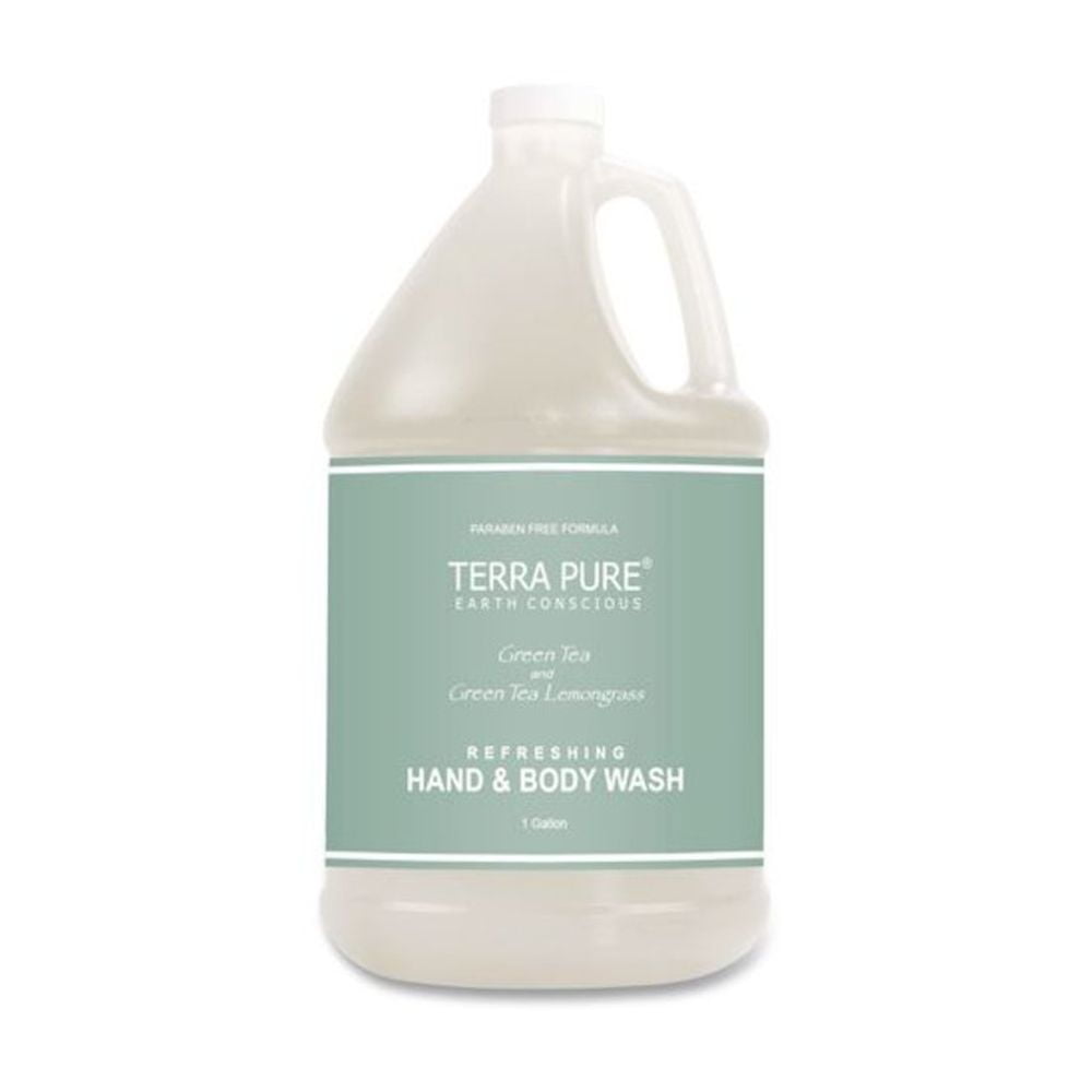 Diversified Hospitality Solutions DHS002294 Terra Pure Body Wash, Green Tea Lemongrass, 1 gal - 4 Count