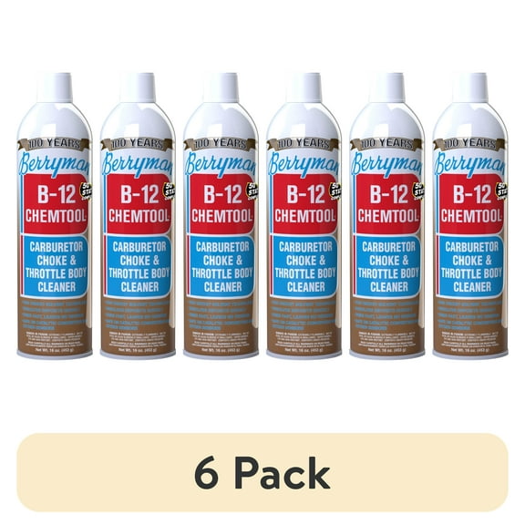 (6 pack) Berryman Products 0117C B-12 Chemtool Carburetor Cleaner- CA, 16 oz. Aerosol