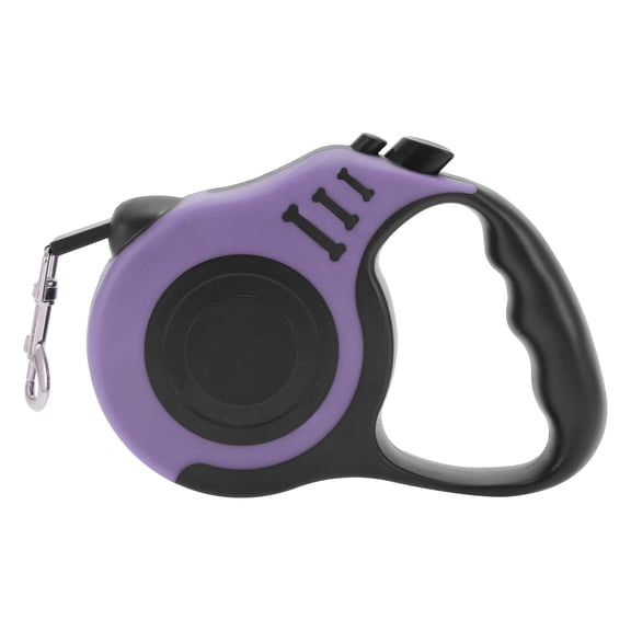 Unique Bargains Retractable Pet Leash Ergonomic Dog Leash with Handle Purple 196.85"