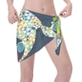 thumbnail image 3 of Kll Black Head Woman With Marijuana Hair Print Women'S Sarong Coverups Short Bathing Suit Wrap Skirt Beach Wrap Swimsuit Cover Ups, 3 of 7