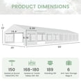 thumbnail image 5 of Erommy 20x60 ft Heavy Duty Party Tent, Large Outdoor Wedding Tent with Removable Sidewalls & 2 Roll-Up Doors，White, 5 of 9
