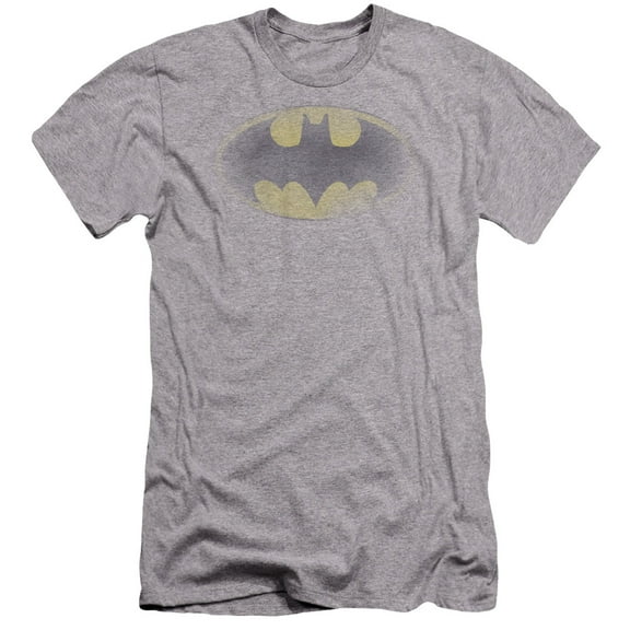 Batman - Faded Logo - Premium Slim Fit Short Sleeve Shirt - Large