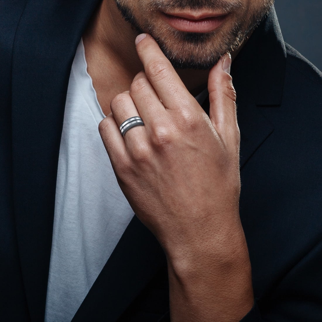 black cartier mens ring