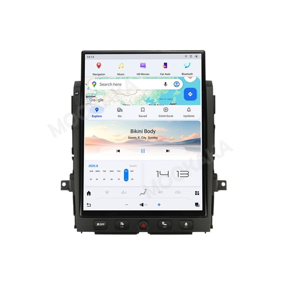 MOOKAKA 15.6" Smart Display Radio Audio Media Player for Nissan Titan 2016 2017 2018 2019 Universal Car Navigation GPS Upgrade Headunit Android Replacement 1080P Screen Carplay Accessories