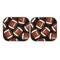 thumbnail image 7 of Naloa Brown Football On Black 2 Piece Foldable Car Sun Shades, Car Windshield Sunshade, Front Window Sunshade for Car, Truck, SUV - Large, 7 of 7