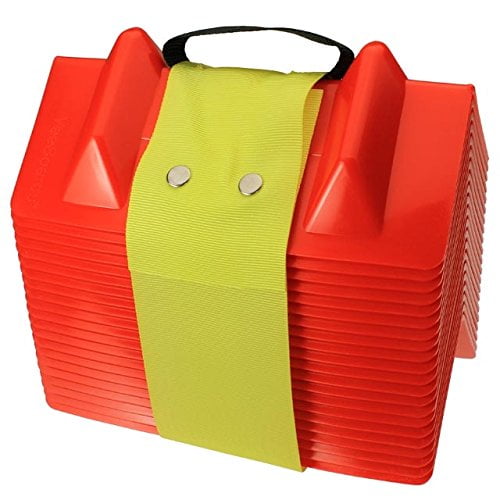 Vee Board Carry-on Pack of 20 Red VBoards, Cargo Load Corner Edge Protector and Tie-Down Strap Guard Bumper Cushion, 11" x 4" x 4", DC Cargo Mall